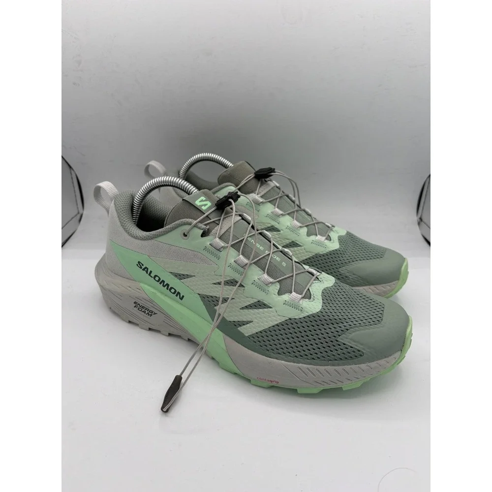 Salomon Sense Ride 5 Women's Trail Running Shoes Green Mint Size 9.5